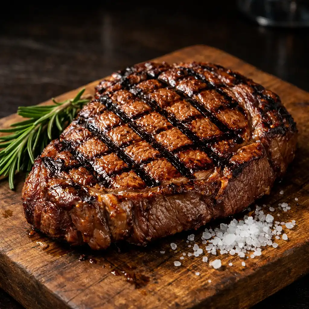 Érlelt ribeye steak grillezett zöldségekkel